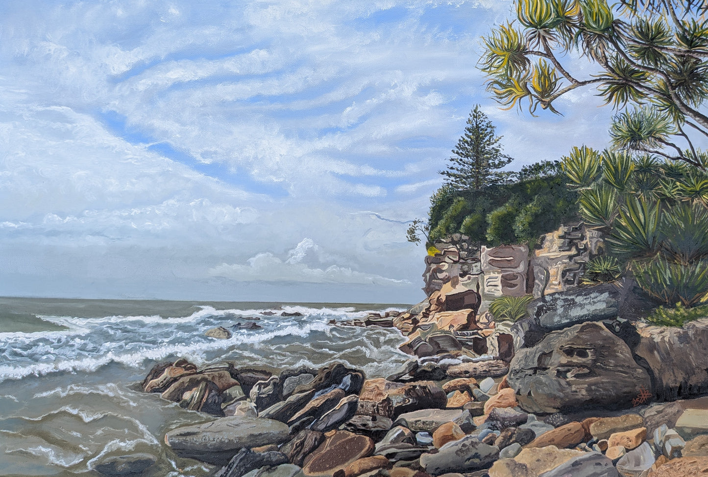 Getting Lost and Found on Moffat Beach Print